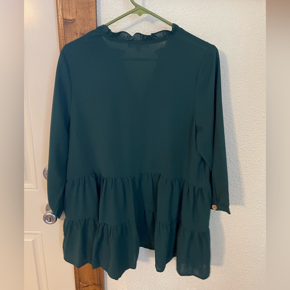 Long Sleeve Ruffled Blouse - Picture 2 of 2